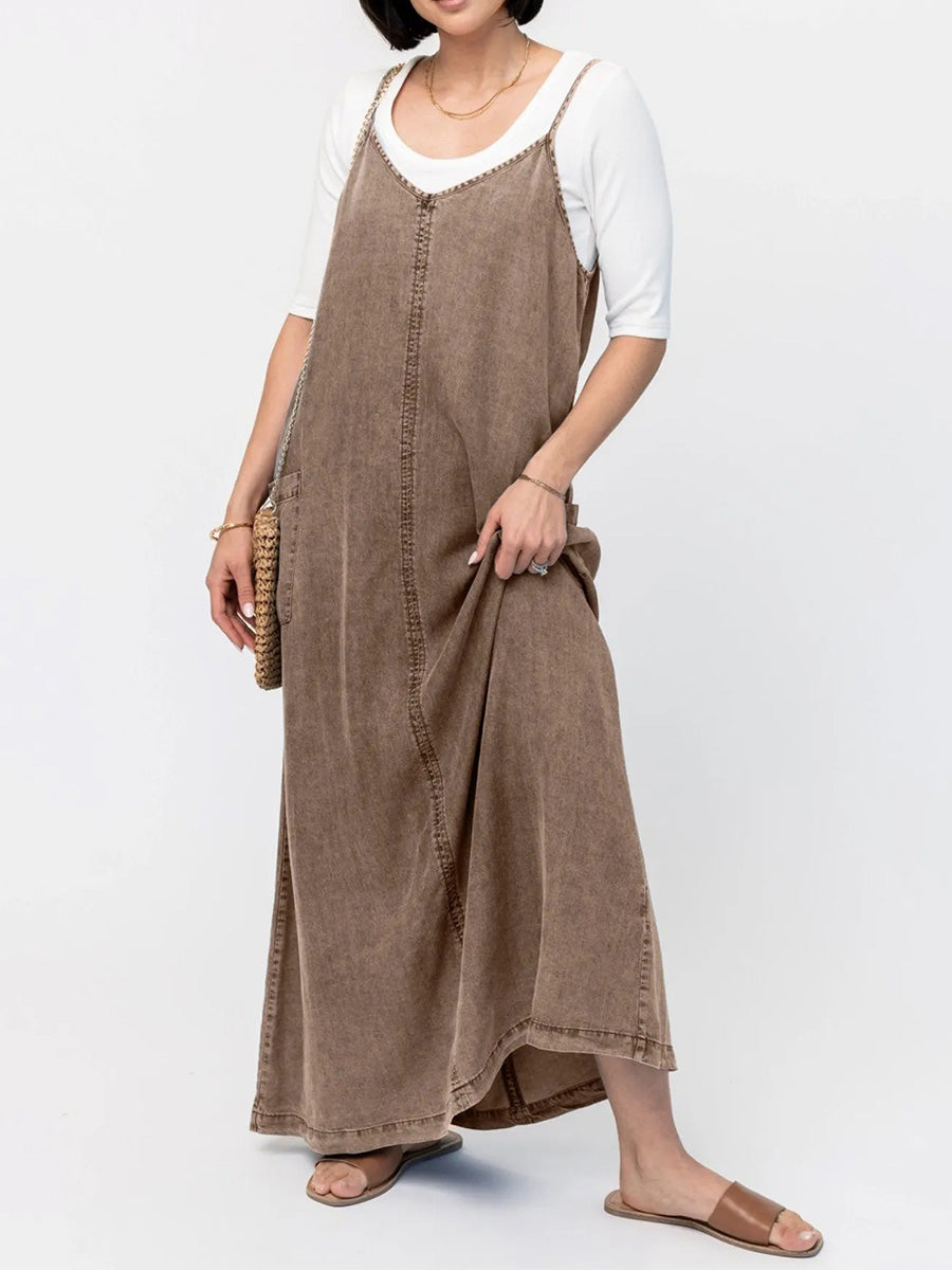 Éricaa - Loose Fit Denim Maxi Dress