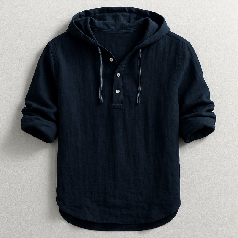 Bradley - Elegant Long Sleeve Hooded Shirt