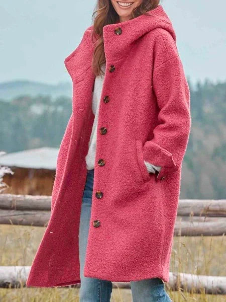 Battina - Long Sleeve Coat With Buttons