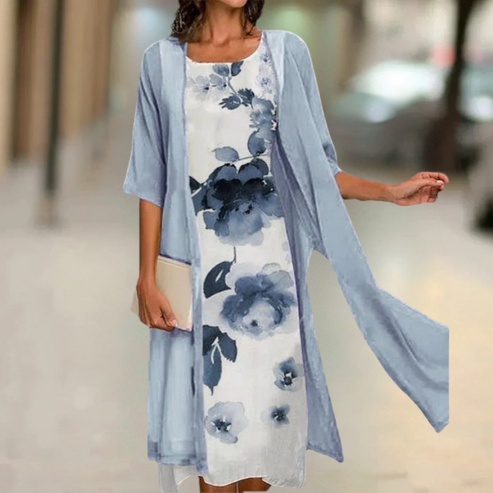 Nasira - Round Neck Long Cotton Dress