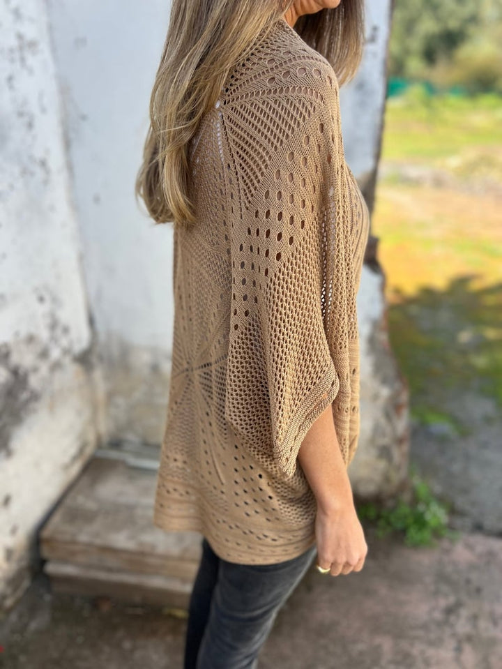 Veronique - Hollow Half Sleeve Cardigan