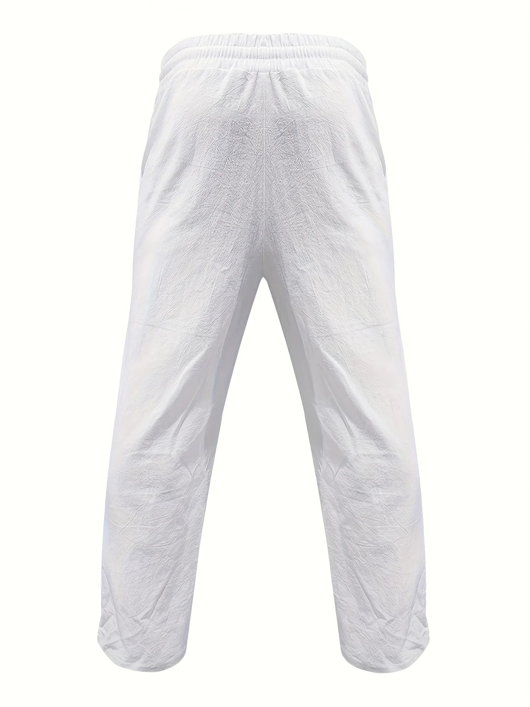 Beslan - Elegant Straight Leg Pants With Golden Buttons