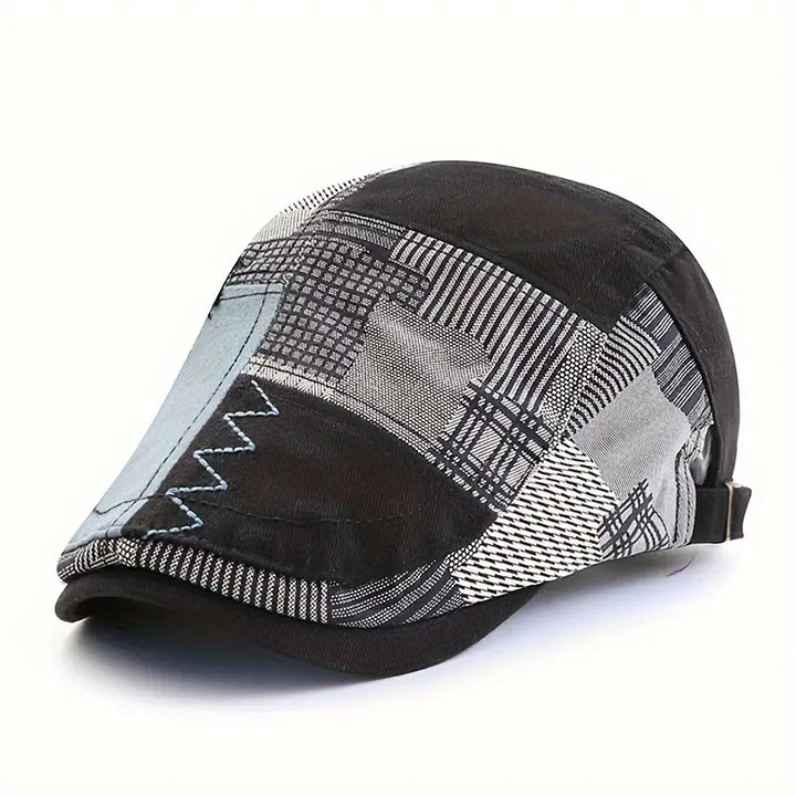 Lebron - Vintage Patchwork Newsboy Cap