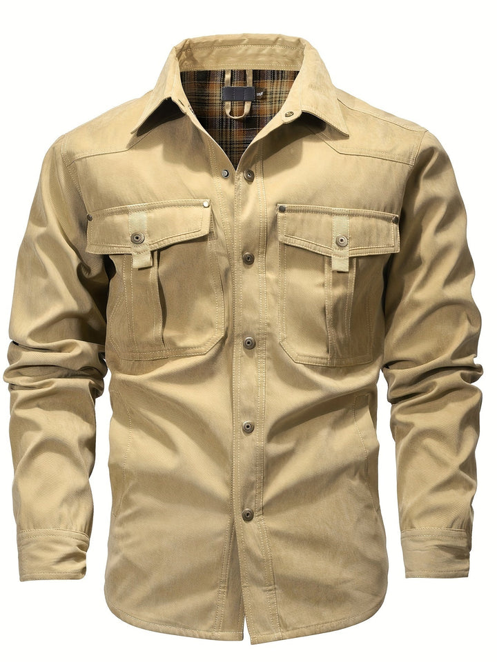 Evrypidis - Casual Long Sleeve Cargo Jacket