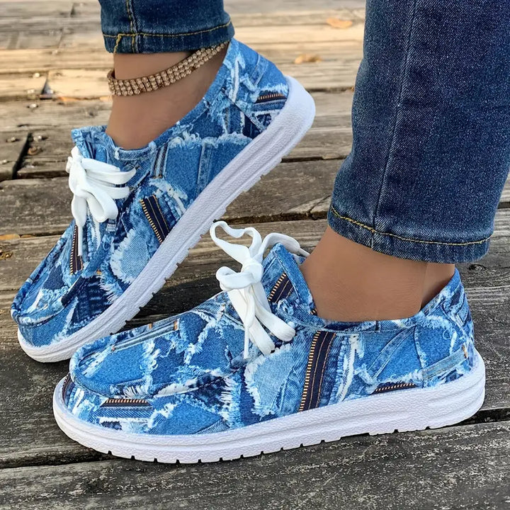 Ulanda - Non Slip Denim Print Sneaker