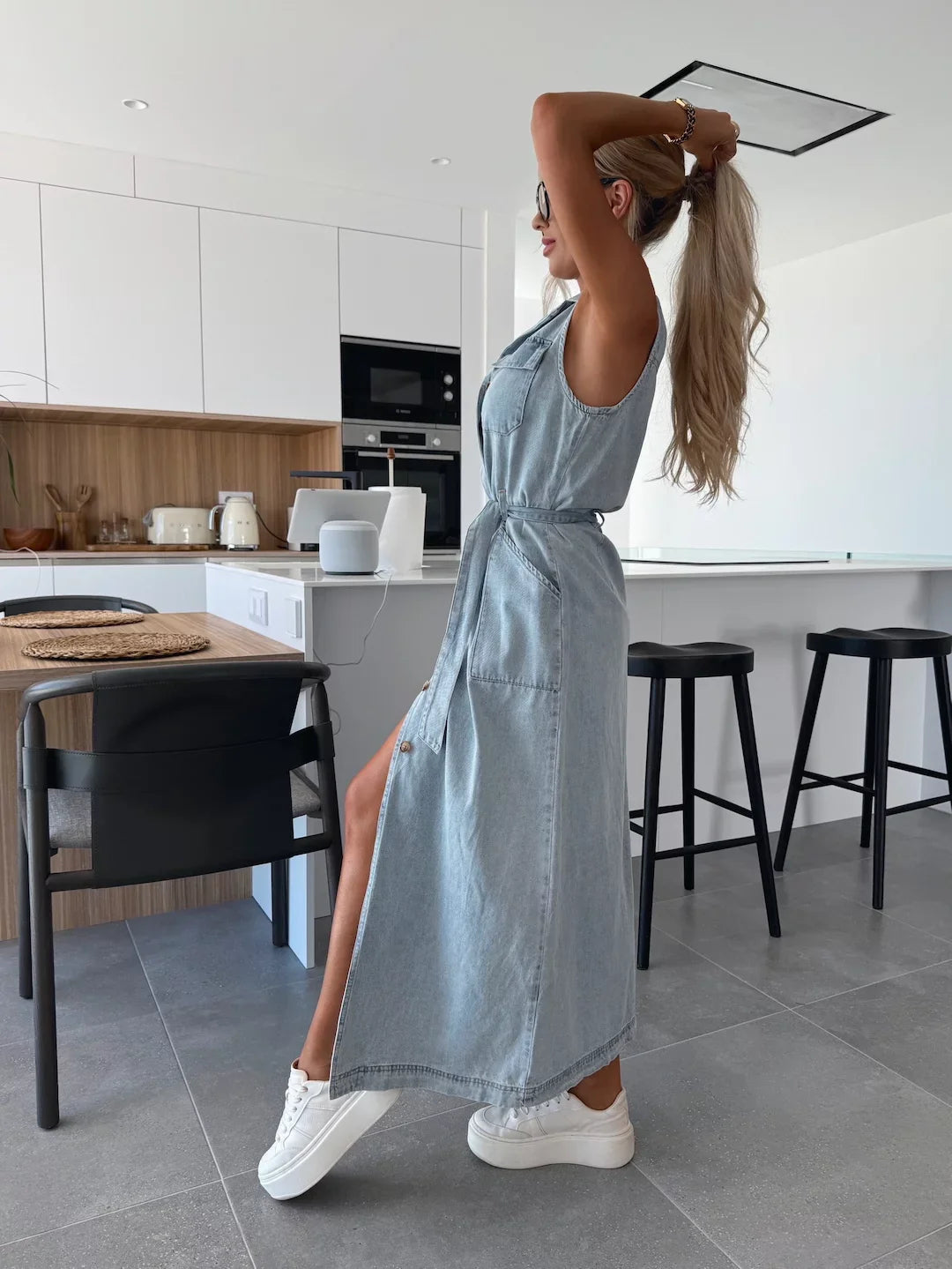 Jacinta - Stylish Long Dress With Pocket