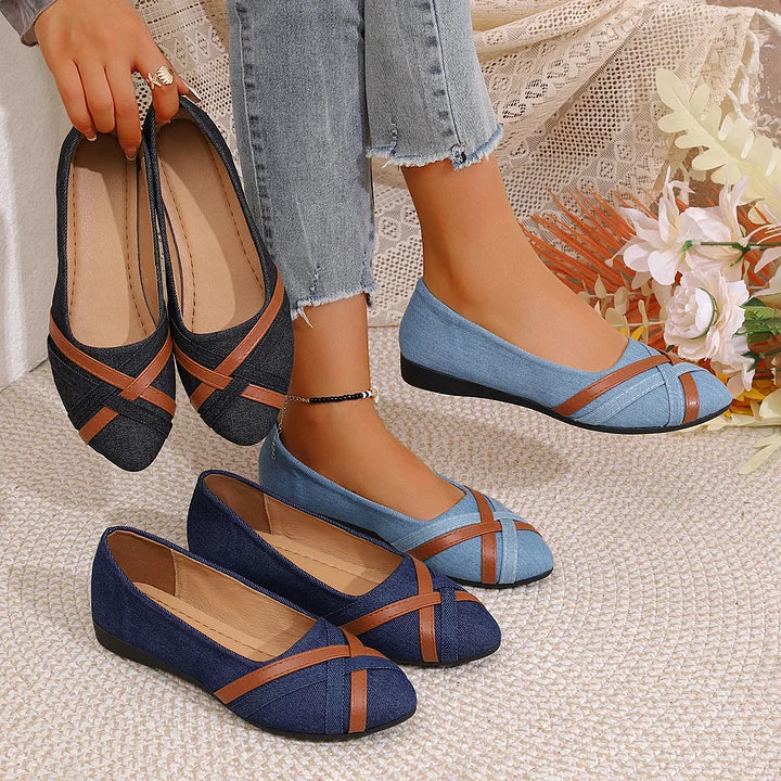 Shakina - Comfortable Cross Strap Shoes