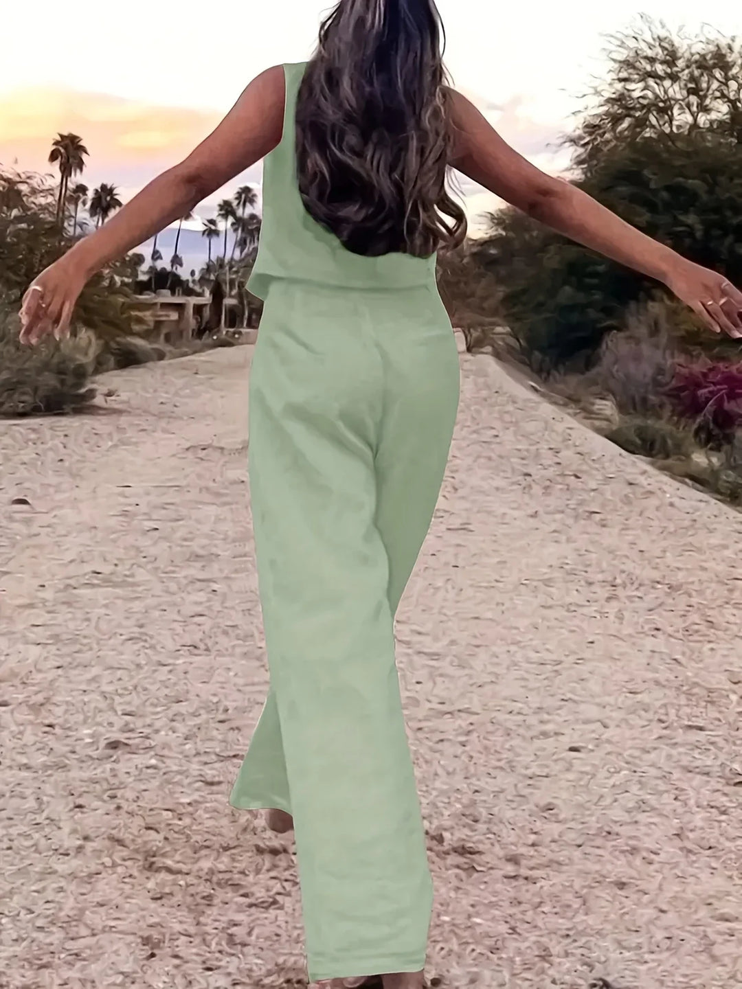 Jorja - Elegant Sleeveless Two Piece Outfit Set