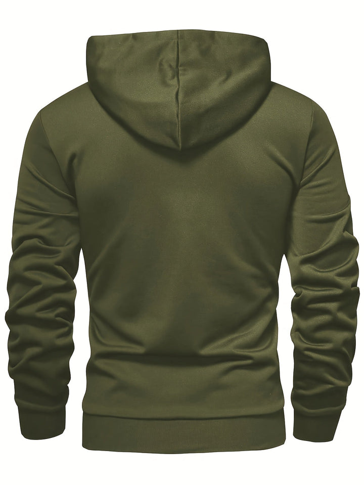 Klod - Casual Long Sleeve Hoodie With Button