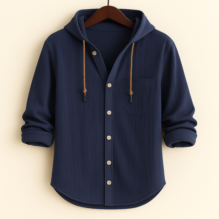 Freddie - Luxury Cotton Hooded Shirt