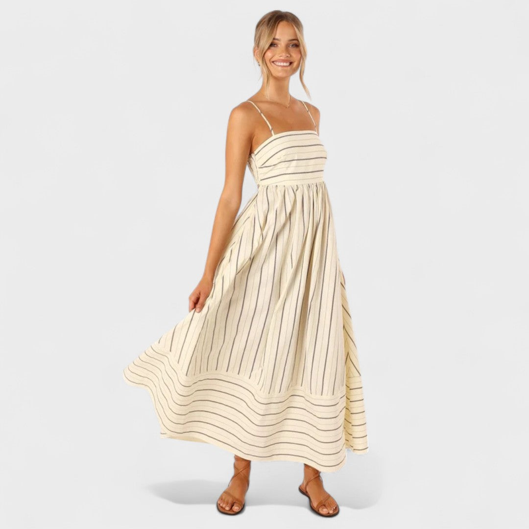 Lucille - Striped Print Maxi Dress