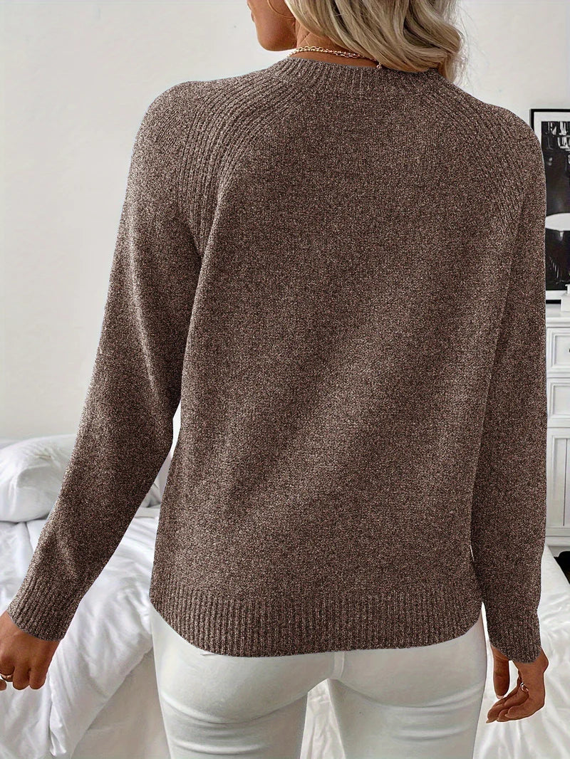 Pascuala - Elegant Knitted Sweater With Pearl