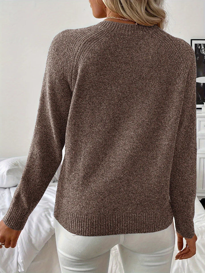 Pascuala - Elegant Knitted Sweater With Pearl