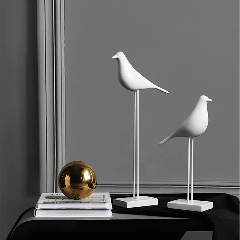 PerchForm - Minimalist Decorative Bird Sculptures on Stand