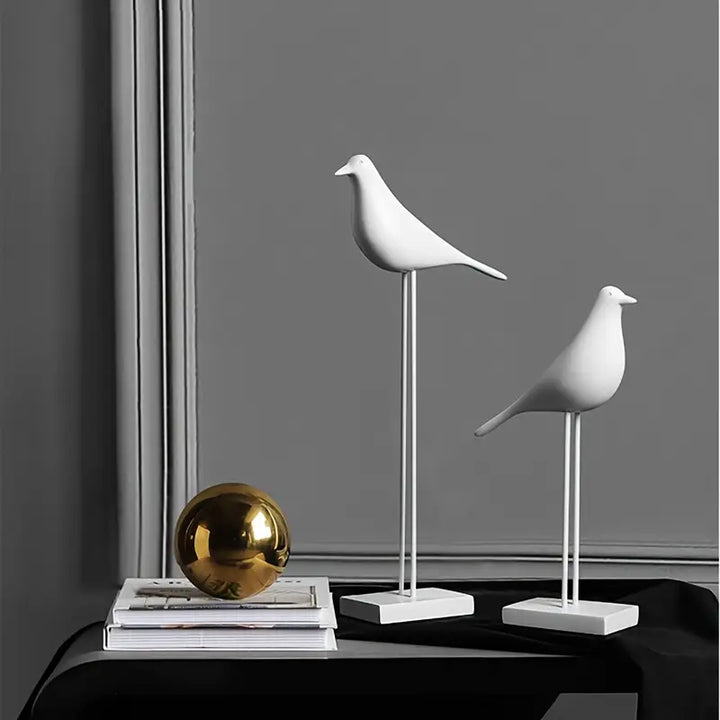 PerchForm - Minimalist Decorative Bird Sculptures on Stand