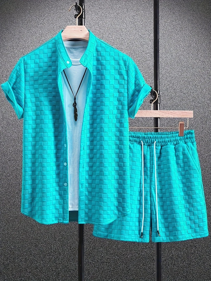 Zane - Casual Summer Short Sleeve Shirt And Short Set