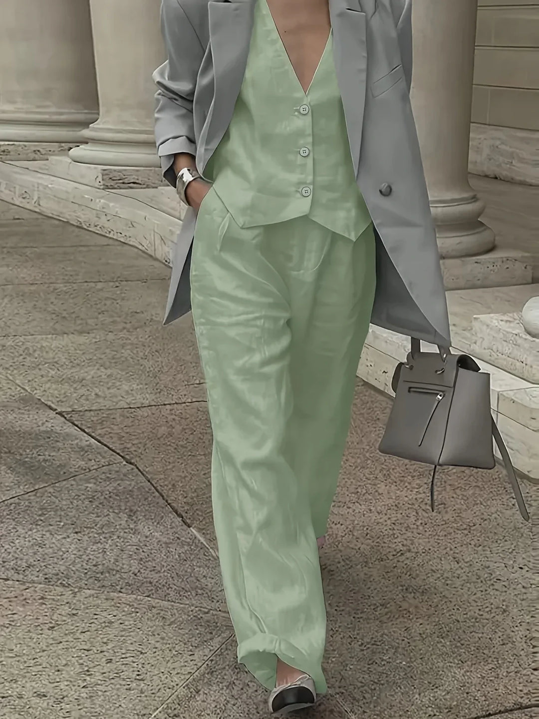 Jorja - Elegant Sleeveless Two Piece Outfit Set