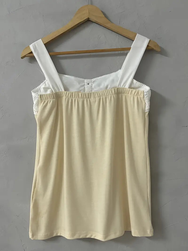 Malinda - Sleeveless Top With Button