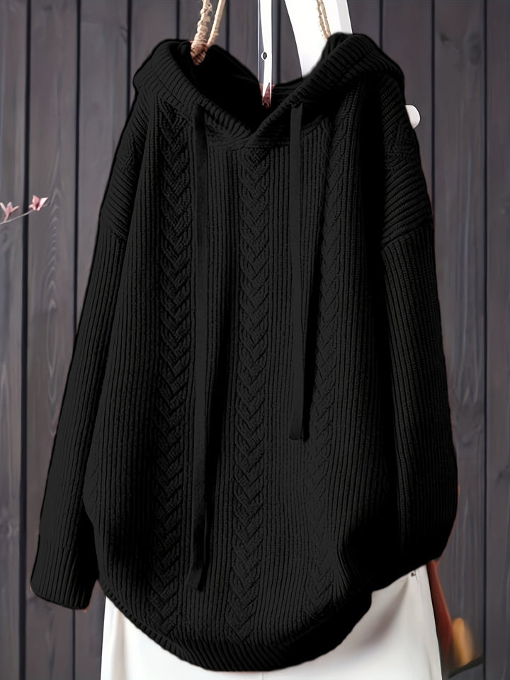 Genivee - Casual Long Sleeve Knitted Hoodie