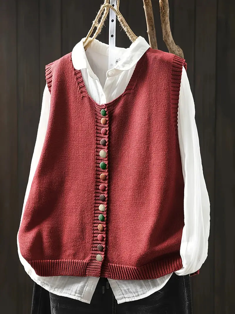 Toriana -  SleeveLess Knitted Vest