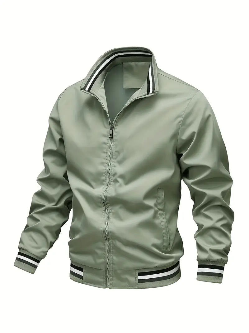 Stanton - Casual Stand Collar Zip Up Jacket