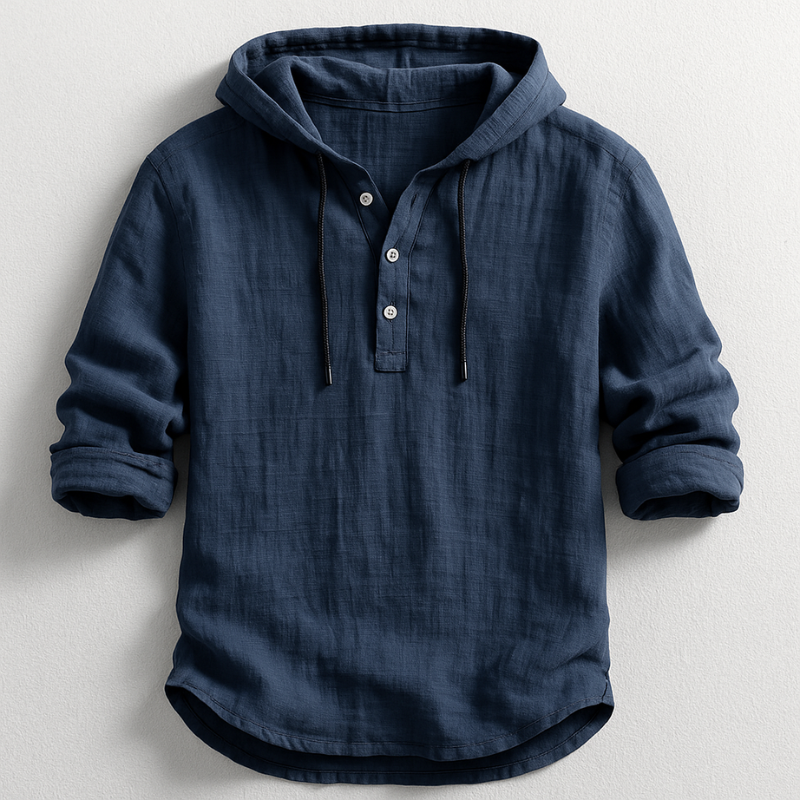 Bradley - Elegant Long Sleeve Hooded Shirt