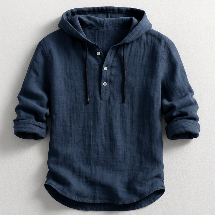 Bradley - Elegant Long Sleeve Hooded Shirt