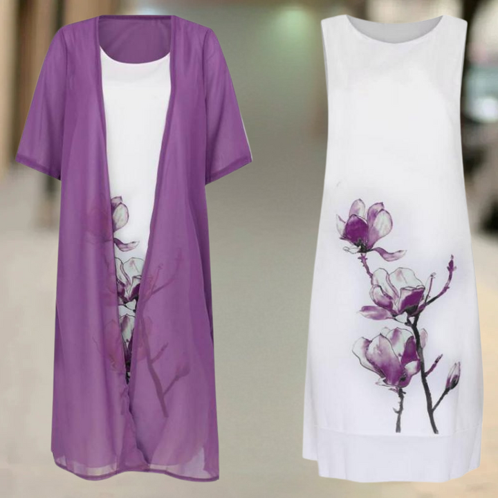 Nasira - Round Neck Long Cotton Dress