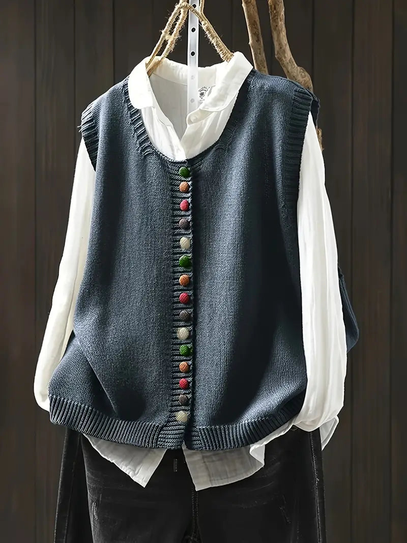 Toriana -  SleeveLess Knitted Vest