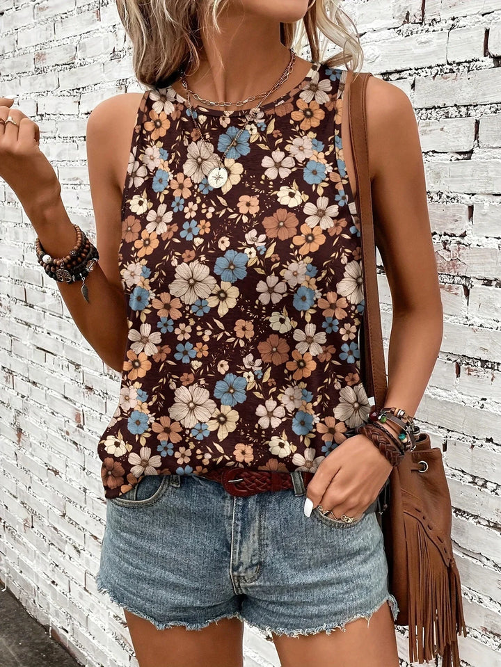 Lilou -  Casual Summer Top With Floral Print