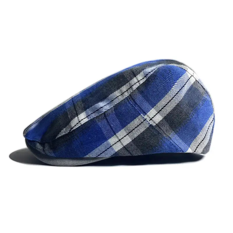 Velimir - Stylish Plaid Beret Cap