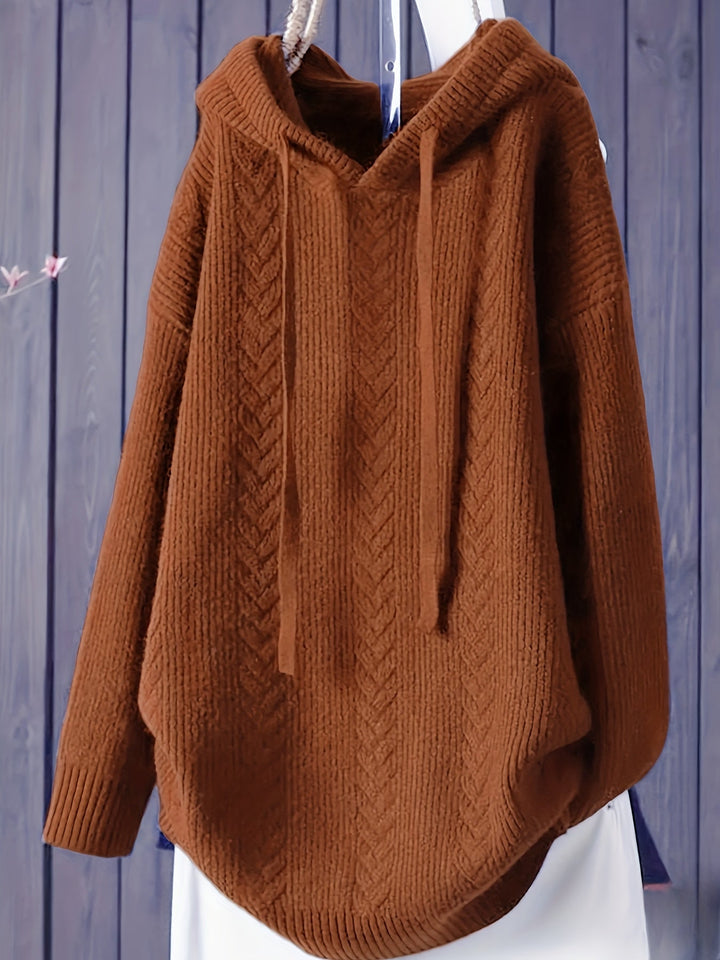 Genivee - Casual Long Sleeve Knitted Hoodie