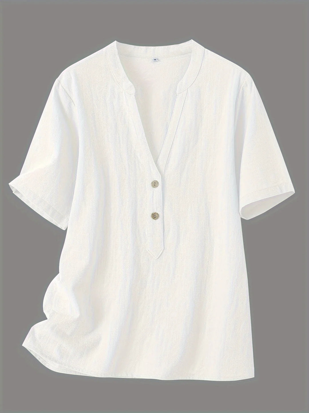 Nerida - Fashionable V-neck And Short Sleeve Blouse