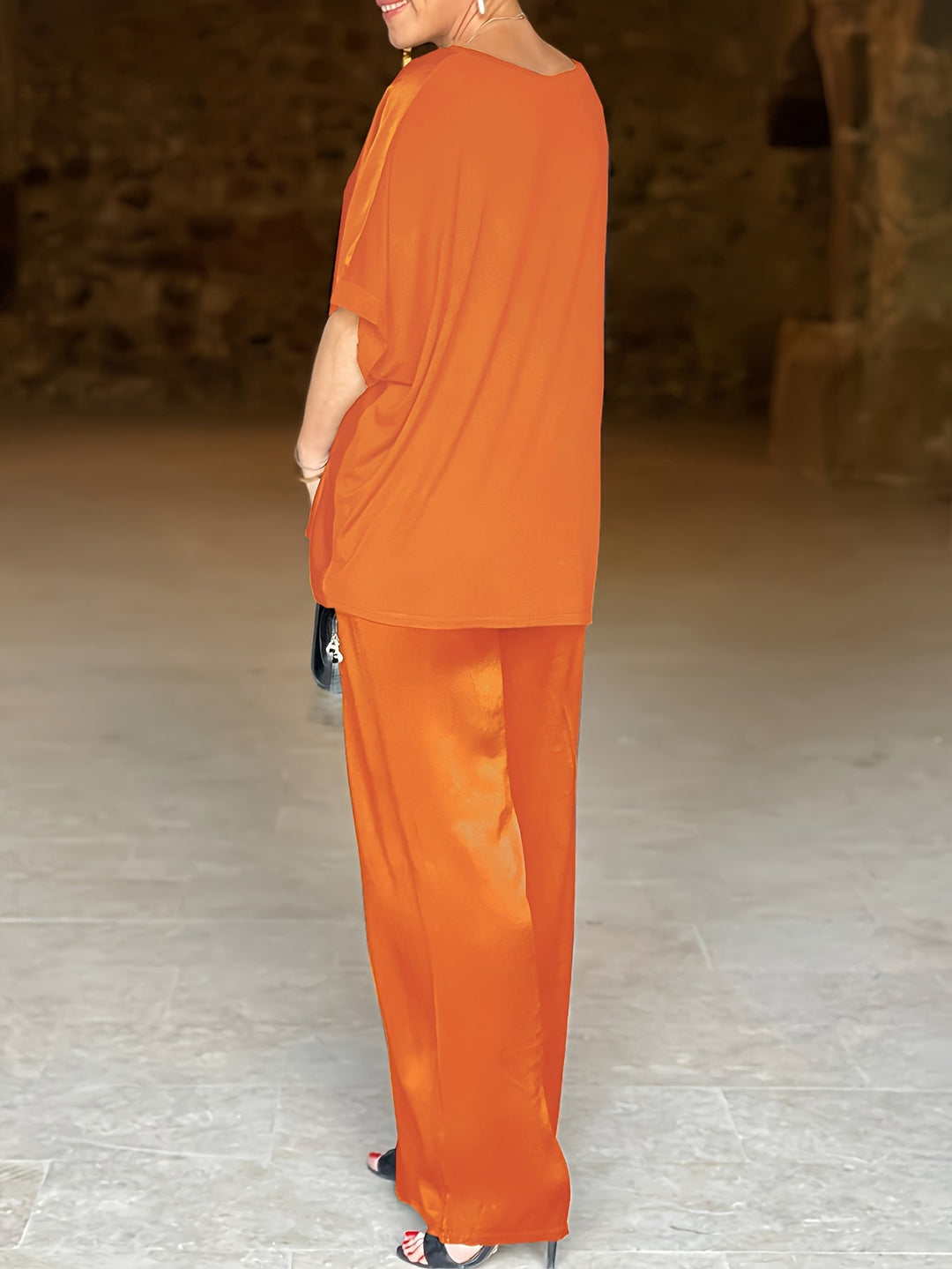 Ashlee - Elegant Short Sleeve Two Piece Set