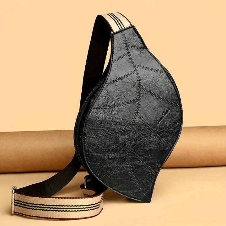 Carmela -Leather Crossbody Sling Bag with Adjustable Strap and Buckle