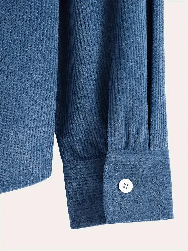 Costas - Corduroy Textured Zip-Up Hoodie