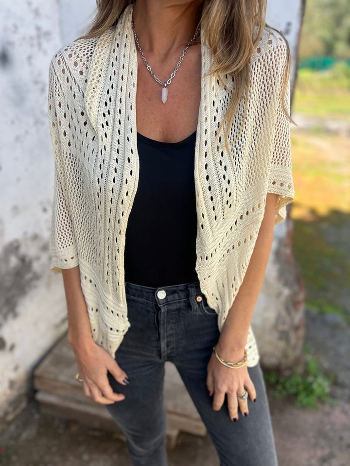 Veronique - Hollow Half Sleeve Cardigan