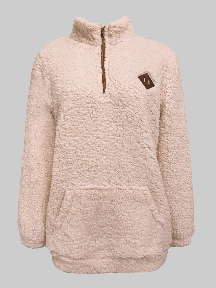 Willemien - Long Sleeve Fleece Zippered Sweatshirt