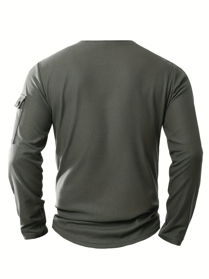 Wladimir - Long Sleeve Polo Shirt With Button And Pocket