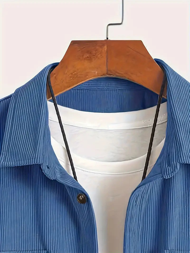 Rickey - Casual Corduroy Button-Up Shirt