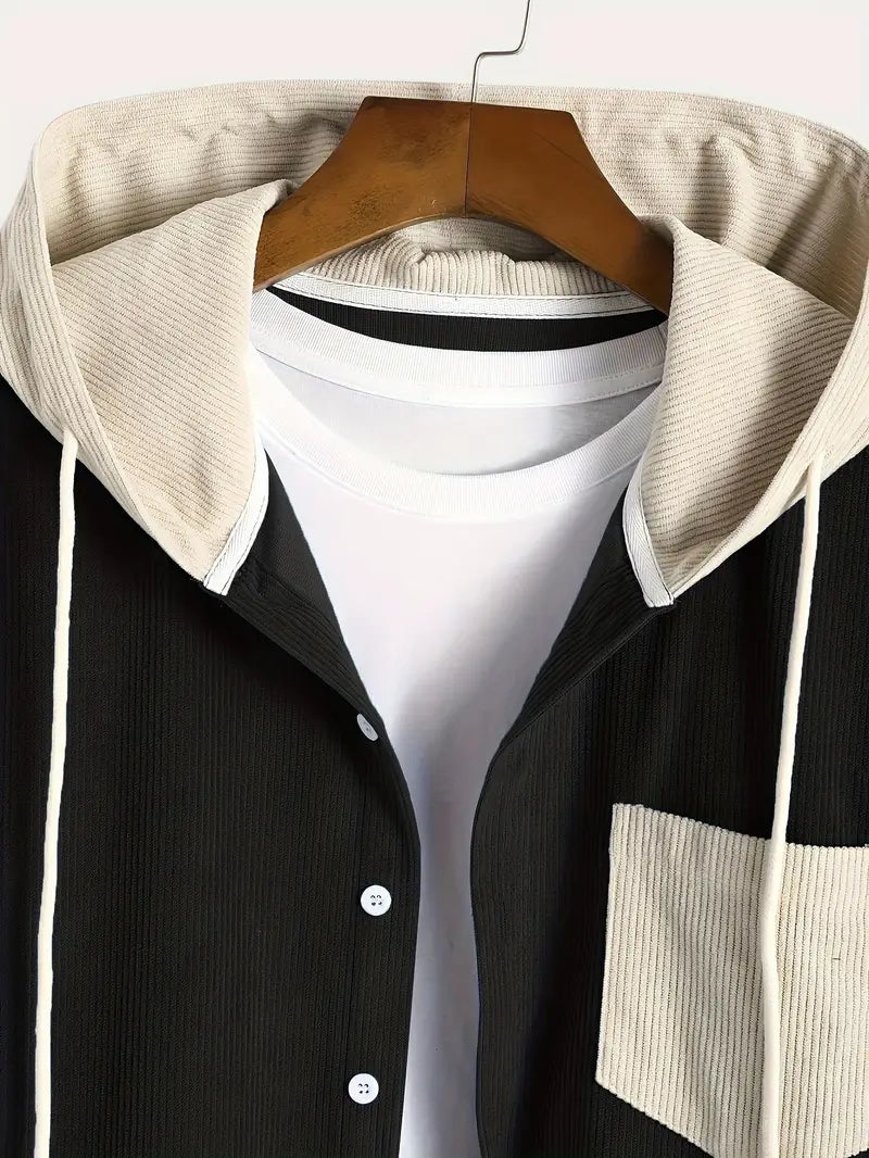 Costas - Corduroy Textured Zip-Up Hoodie