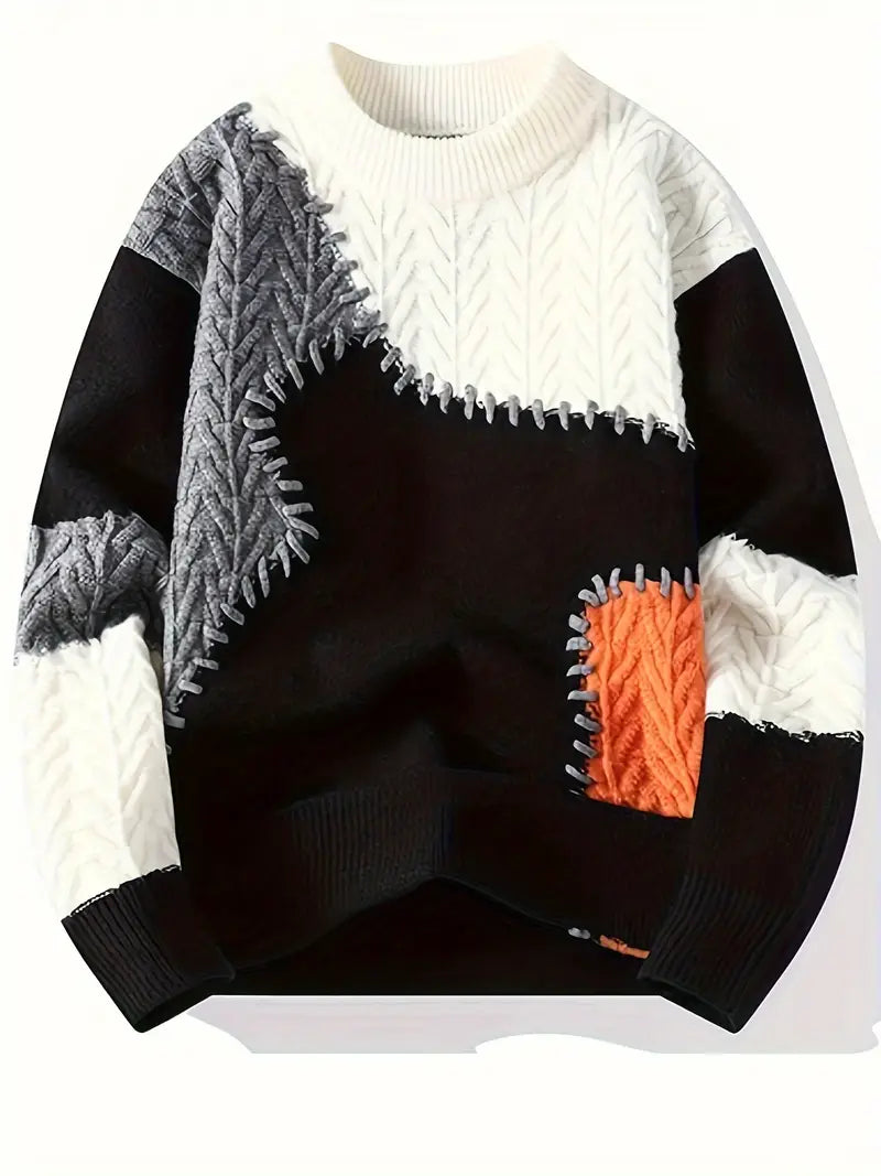 Wagner - Casual Knitted Sweater With Round Neck