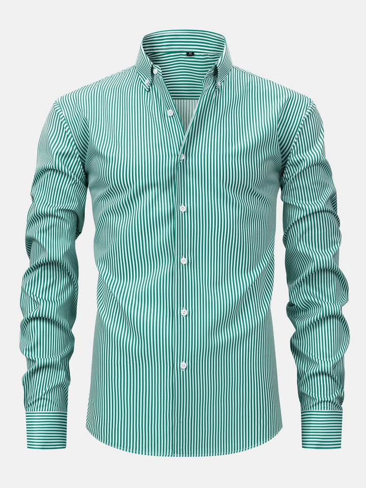 Corey - Long Sleeved Striped Shirt With Button