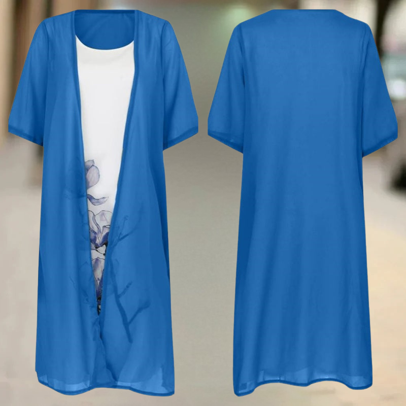 Nasira - Round Neck Long Cotton Dress