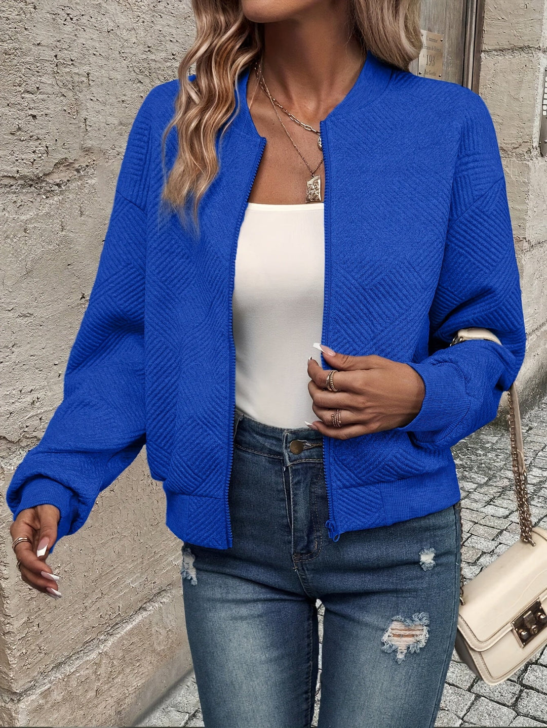 Jemma - Long Sleeve Jacket With Zip-Up