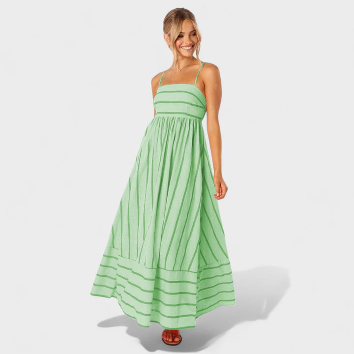 Lucille - Striped Print Maxi Dress