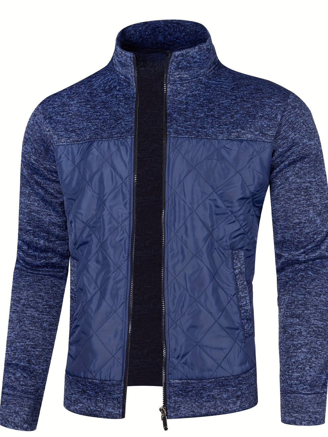 Grzegorz - Long Sleeve Knitted Jacket With Zip Up