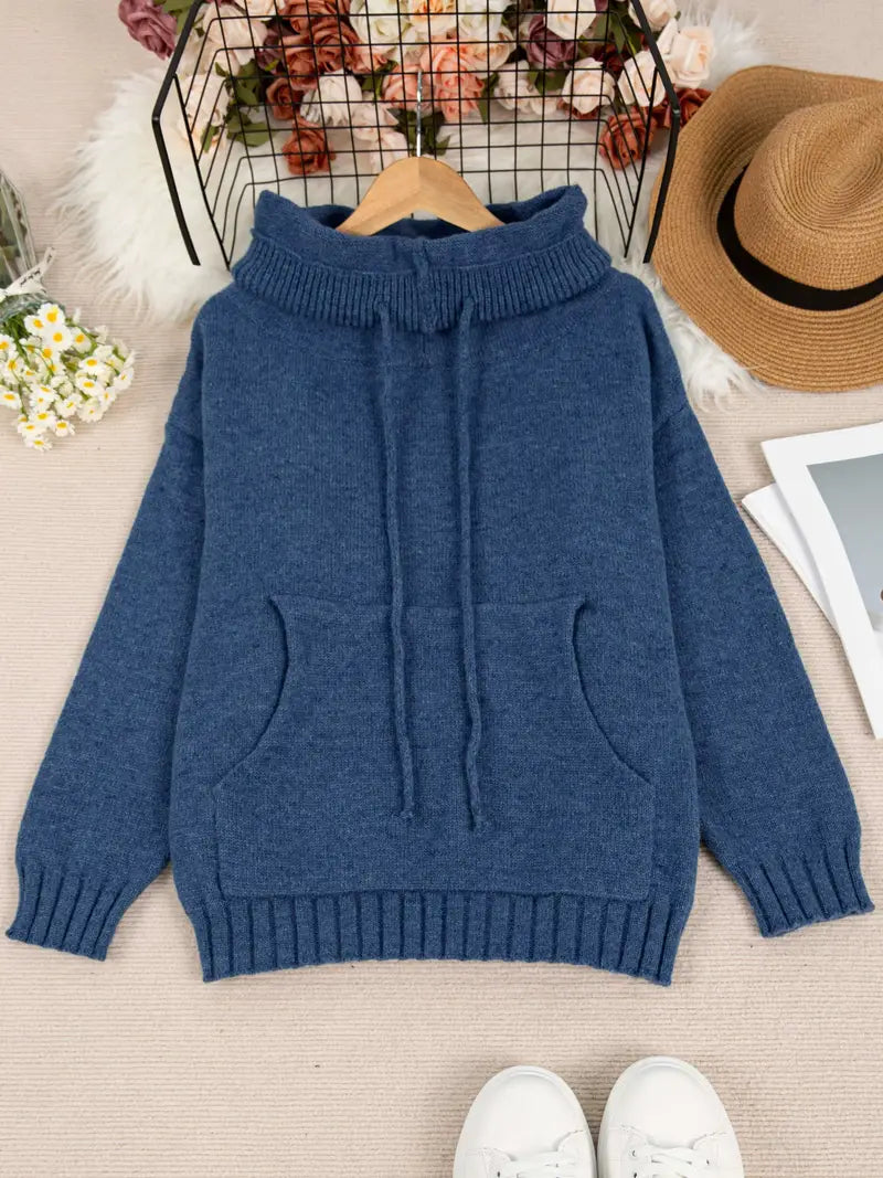 Natala - Knitted Sweater With Kangaroo Pocket