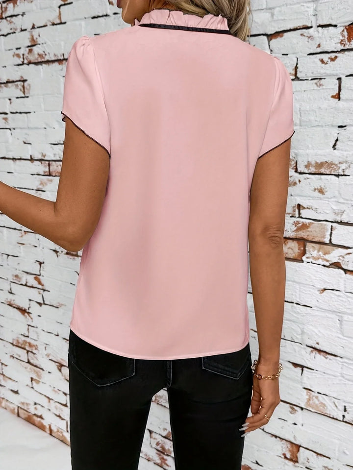 Bethany - Color Block Short Sleeve Shirt