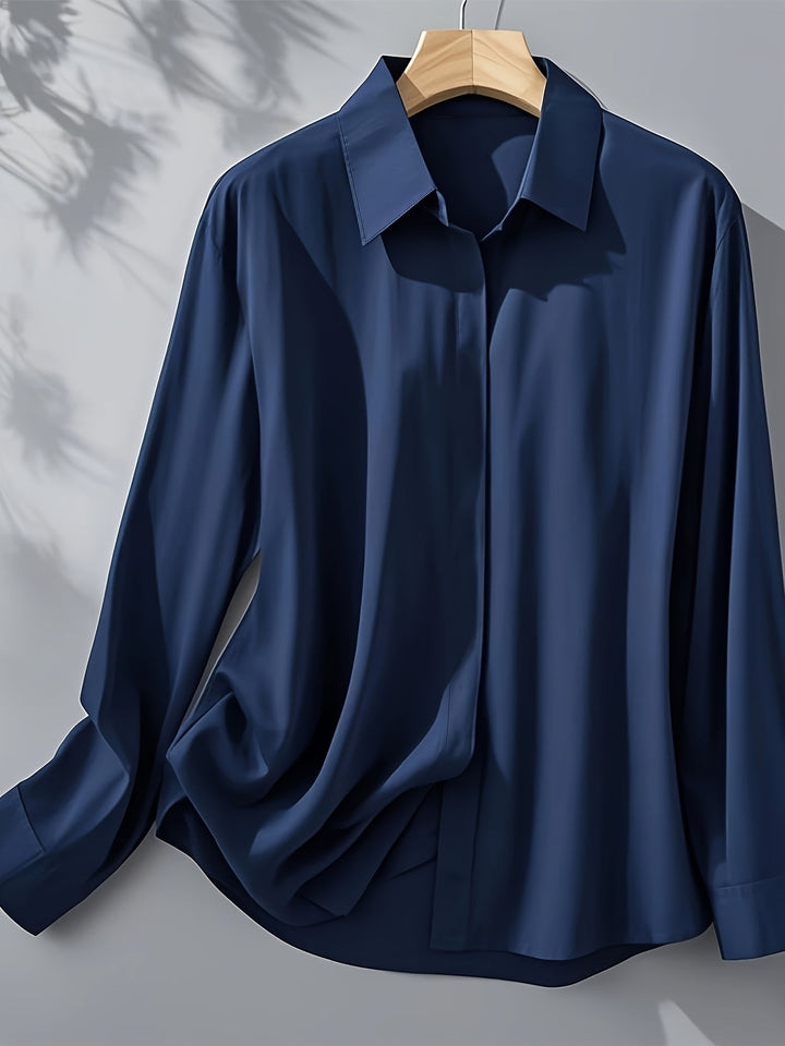 Elenochka - Stylish Long Sleeve Button Up Shirt